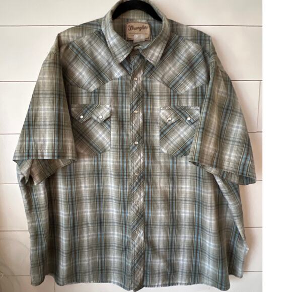 Wrangler Men's Big Tall Pearl Snap Western Button down  3X - Picture 1 of 4